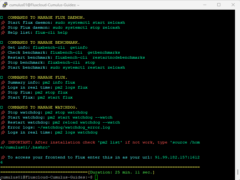 Install FluxNode (Option 2) | Flux Documentation